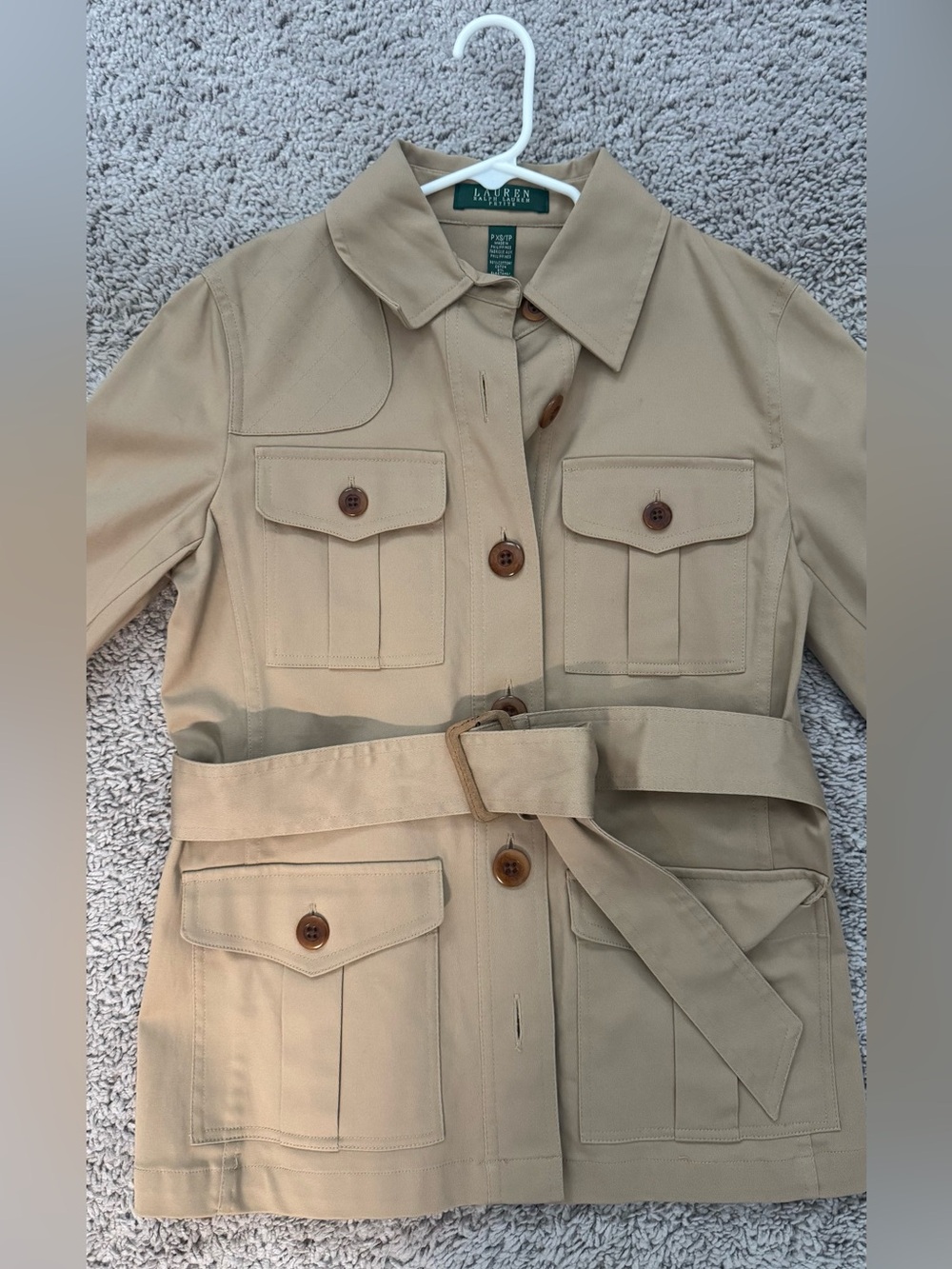 Ralph Lauren Khaki Belted Trench Coat